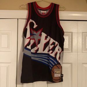 mitchell&ness bigface 76ers jersey 100% authentic!